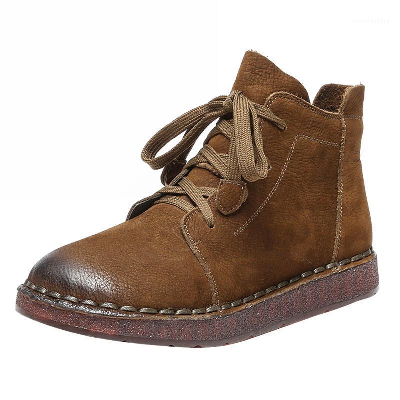 2020 Retro Handmade Women's Genuine Leather Shoes Women Ankle Boots Female Autumn Shoes Zip Flat With Fur1
2020 Retro Handmade Women's Genuine Leather Shoes Women Ankle Boots Female Autumn Shoes Zip Flat With Fur1