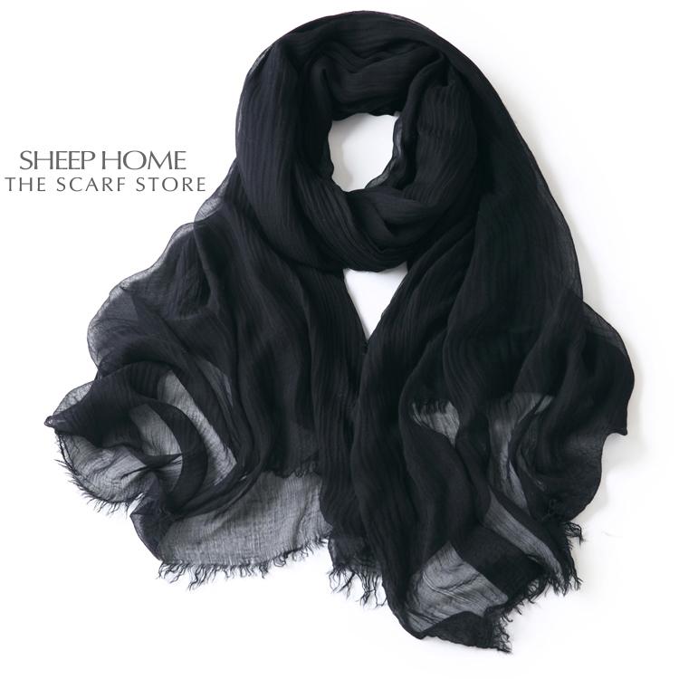 Hats, Scarves & Gloves Sets Super Thin Pure Black Cotton Scarf Shawl For Women Pleated Texture Tencel Men And In
Hats, Scarves & Gloves Sets Super Thin Pure Black Cotton Scarf Shawl For Women Pleated Texture Tencel Men And In
