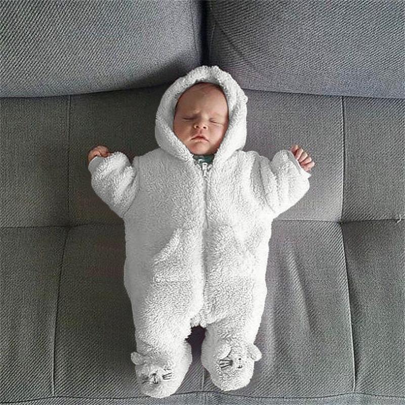 Newborn Baby Winter Rompers Clothes Boy Girl Garment Soft Fleece Jumpsuit Thicken Warm Comfortable Pajamas Playsuit Baby Blanket, White
Newborn Baby Winter Rompers Clothes Boy Girl Garment Soft Fleece Jumpsuit Thicken Warm Comfortable Pajamas Playsuit Baby Blanket, White