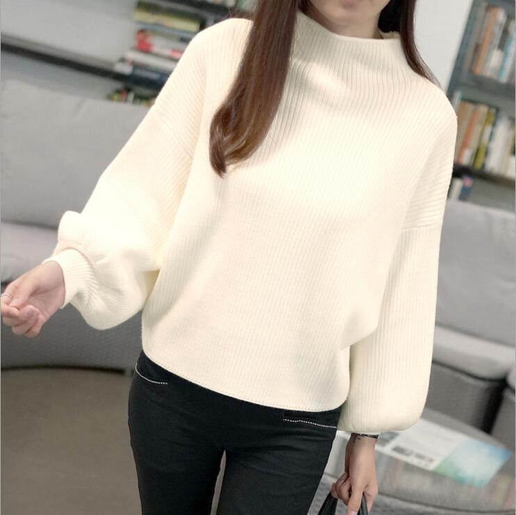 New Women's Coarse Wool Sweater Warm Spring Autumn Winter Casual Sleeved Pullover 201023