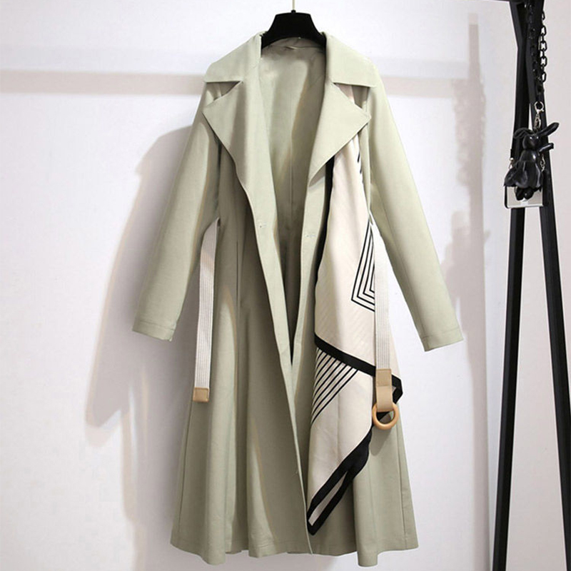 New Women long Section Patchwork Coat Light weight Casual lady's Windbreak Collection 201111