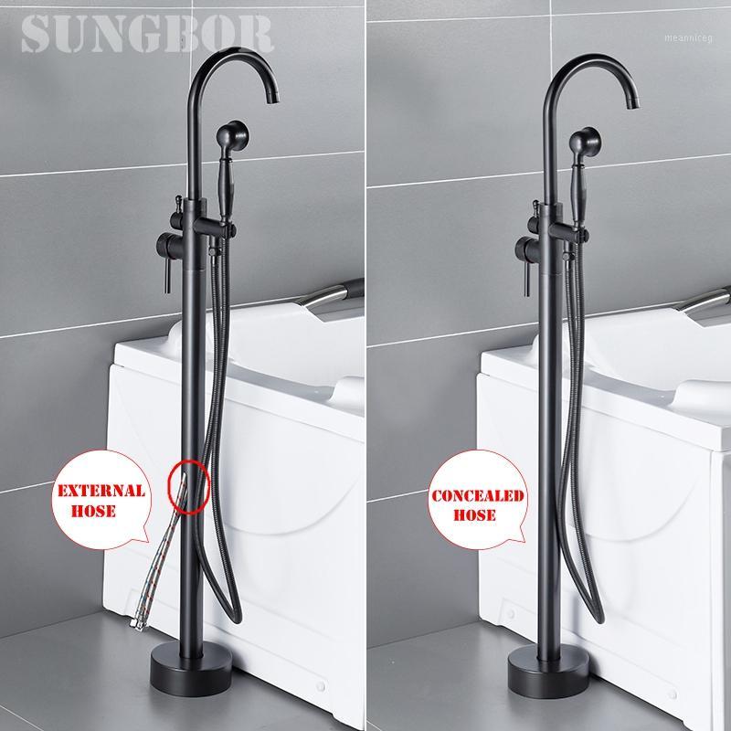 Antique Black Bronze Floor Stand Bathtub Faucets with Hand Shower Floor Standing Bath Faucet Single Handle Mixer Tap HD-2678H1
Antique Black Bronze Floor Stand Bathtub Faucets with Hand Shower Floor Standing Bath Faucet Single Handle Mixer Tap HD-2678H1
