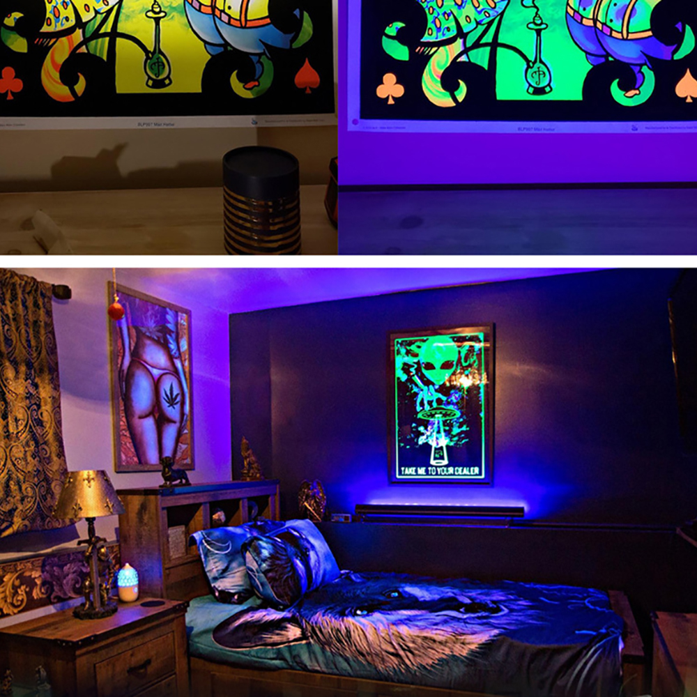 LED UV Black Light Fixtures 10W DJ Party Strip Lights Effect Stage Purple led Tube For Christmas Bar Disco Club Halloween Y201006