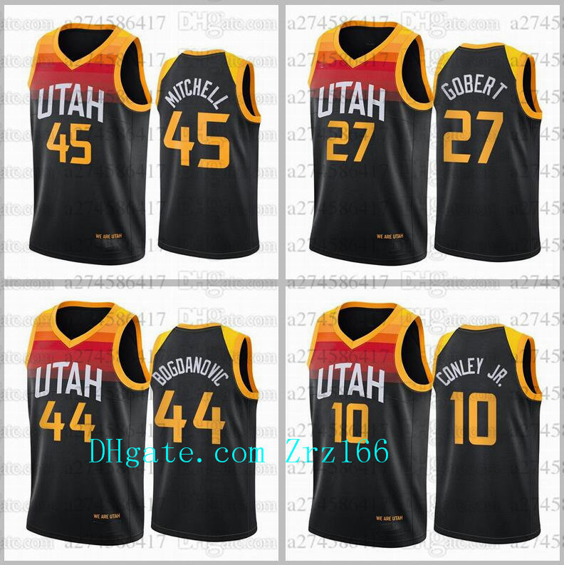 Men's basketball Utah Jazz Donovan 45 Mitchell 17 Gobert 2020-21 Black City Jersey New Uniform
Men's basketball Utah Jazz Donovan 45 Mitchell 17 Gobert 2020-21 Black City Jersey New Uniform