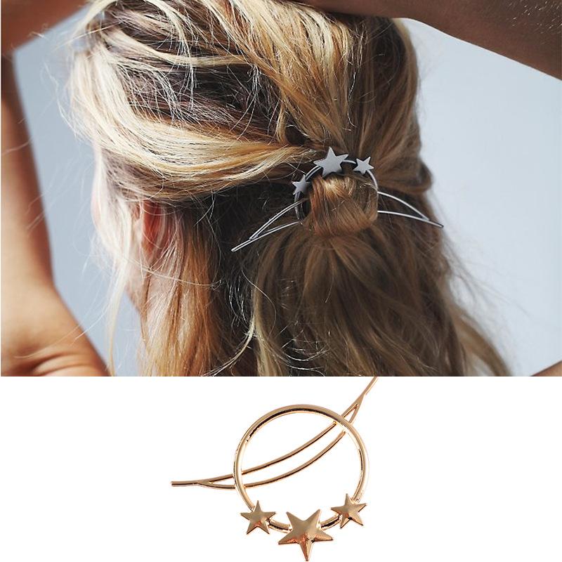 Bohemian Retro Fashion Hair Clips for Girls Geometric Metal Star Haripins Barrettes Women Hair Accessories 
Bohemian Retro Fashion Hair Clips for Girls Geometric Metal Star Haripins Barrettes Women Hair Accessories