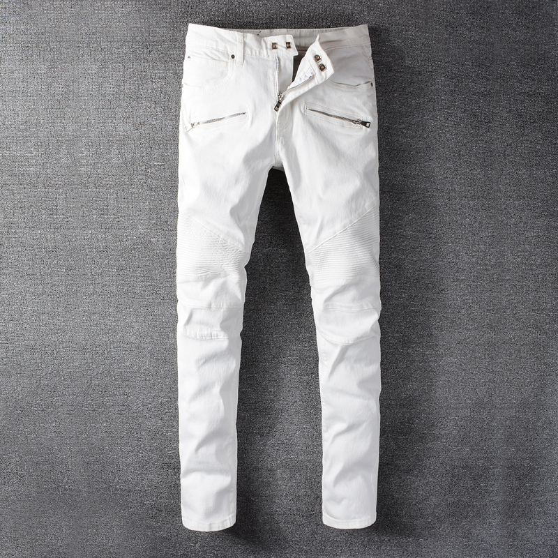 2021 New Newly High Street Fashion White Color Spliced Designer Cargo Pants Hombre Top Quality Elastic Biker Jeans Men Bv4s
2021 New Newly High Street Fashion White Color Spliced Designer Cargo Pants Hombre Top Quality Elastic Biker Jeans Men Bv4s