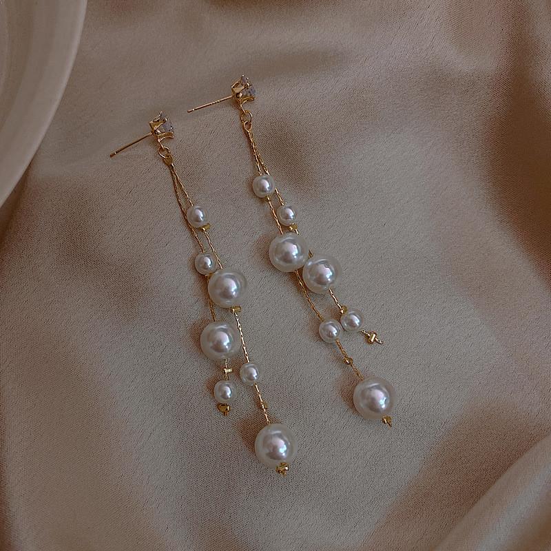 Korea Exquisite Fashion Pearl Long Tassel Earrings for Women 2020 New Statement Earrings Female Accessories Wholesale Jewelry
Korea Exquisite Fashion Pearl Long Tassel Earrings for Women 2020 New Statement Earrings Female Accessories Wholesale Jewelry