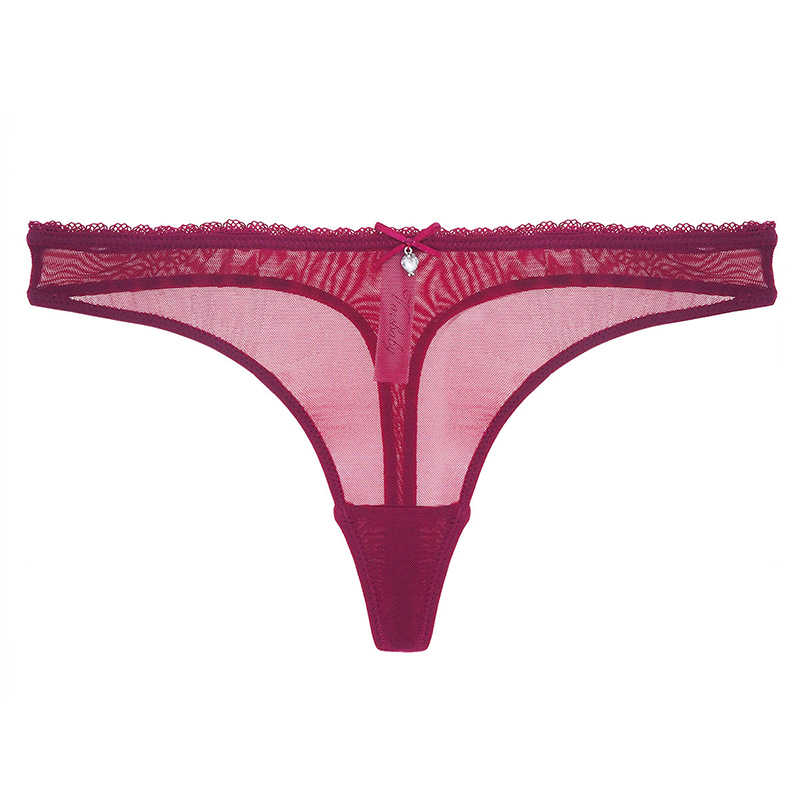 CYHWR Women's Sexy Sheer Panties Thong Mesh G-Strings Low Rise Brief Underwear, 3-Pack 201112