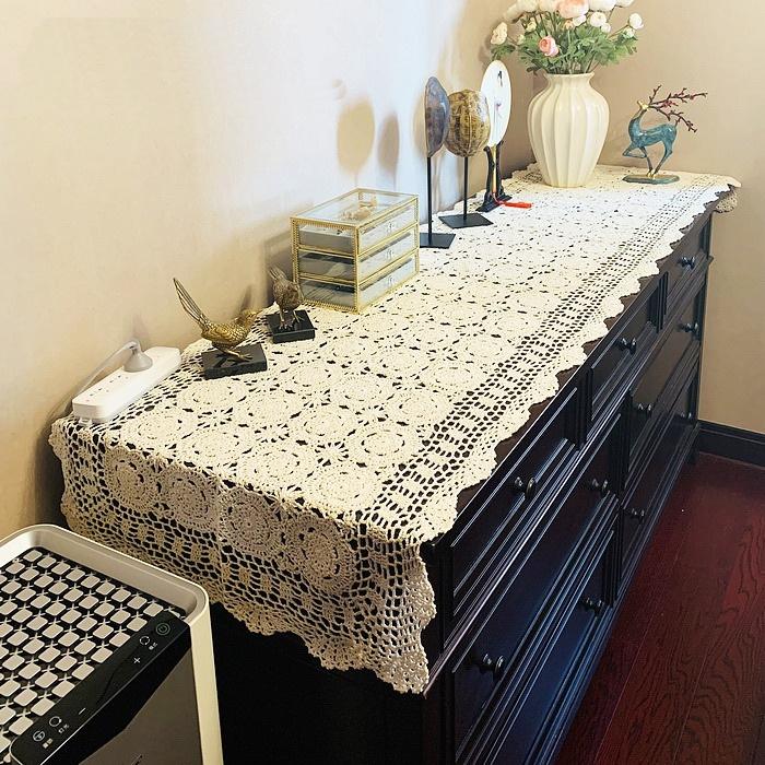 Table Cloth 100% Cotton Handcraft Crochet Tablecloths Shabby Chic Vintage Crocheted Topper Handmade Sofa Cover Runner 1PC
Table Cloth 100% Cotton Handcraft Crochet Tablecloths Shabby Chic Vintage Crocheted Topper Handmade Sofa Cover Runner 1PC