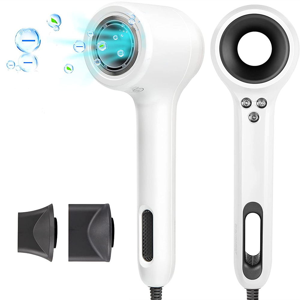 1500W Ultra-light Leafless Ionic Hair Dryer Professional Blower with Negative Ion Low Noise Powerful Fast Dry 2Collecting Nozzle
1500W Ultra-light Leafless Ionic Hair Dryer Professional Blower with Negative Ion Low Noise Powerful Fast Dry 2Collecting Nozzle