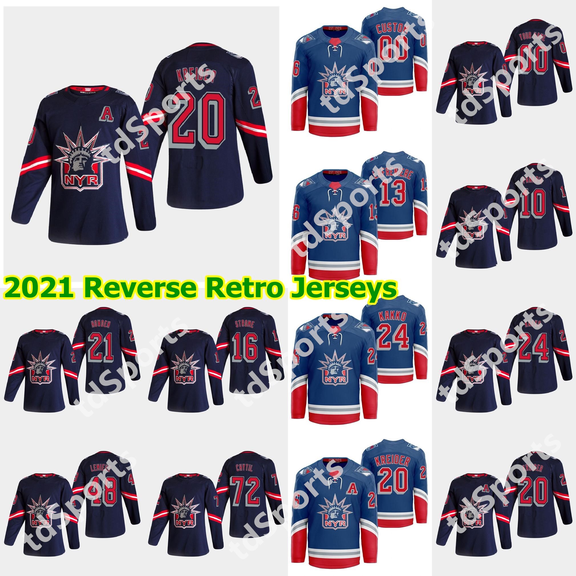 New York Rangers 2021 Reverse Retro Hockey Jerseys Ryan Lindgren Jersey Igor Shesterkin Brady Skjei J.t. Miller Derek Stepan Custom Stitched, As shown in illustration
New York Rangers 2021 Reverse Retro Hockey Jerseys Ryan Lindgren Jersey Igor Shesterkin Brady Skjei J.t. Miller Derek Stepan Custom Stitched, As shown in illustration