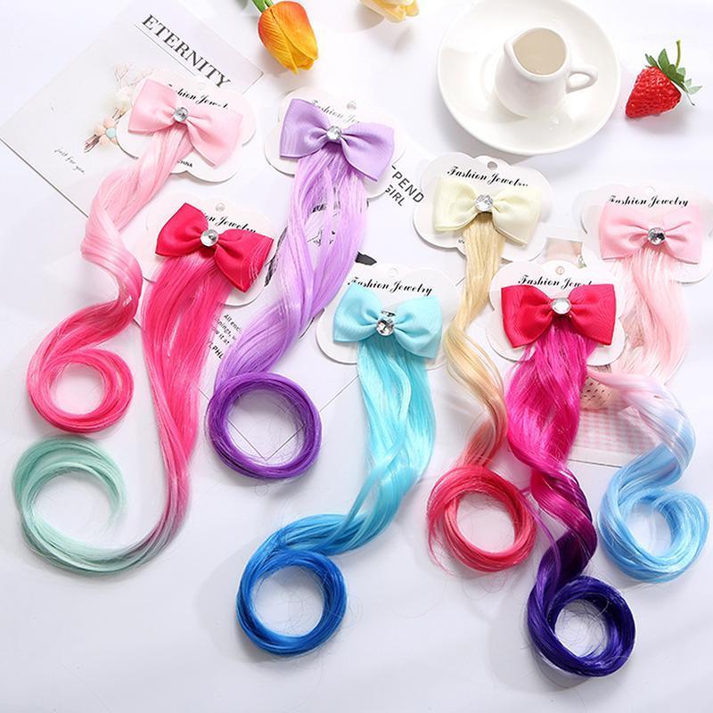 Hair Clips & Barrettes Children Gradient Bow Headdress Cute Ropes Baby Girls Colorful Wig Pigtail Elastic Kids Headwear, Golden;silver
Hair Clips & Barrettes Children Gradient Bow Headdress Cute Ropes Baby Girls Colorful Wig Pigtail Elastic Kids Headwear, Golden;silver