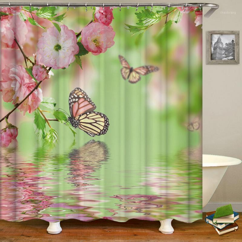 Flower Butterfly Pattern Shower Curtain 3d Printed Bath Curtains Waterproof Bathroom With Hooks Washable Cloth Bathing Curtain1
Flower Butterfly Pattern Shower Curtain 3d Printed Bath Curtains Waterproof Bathroom With Hooks Washable Cloth Bathing Curtain1