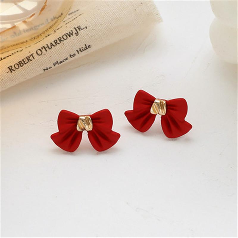 S925 Needle Black Red Bowknot Stud Earrings for Women Lovely Contracted Small Ear Stud New Earring Fashion jewelry Accessories
S925 Needle Black Red Bowknot Stud Earrings for Women Lovely Contracted Small Ear Stud New Earring Fashion jewelry Accessories