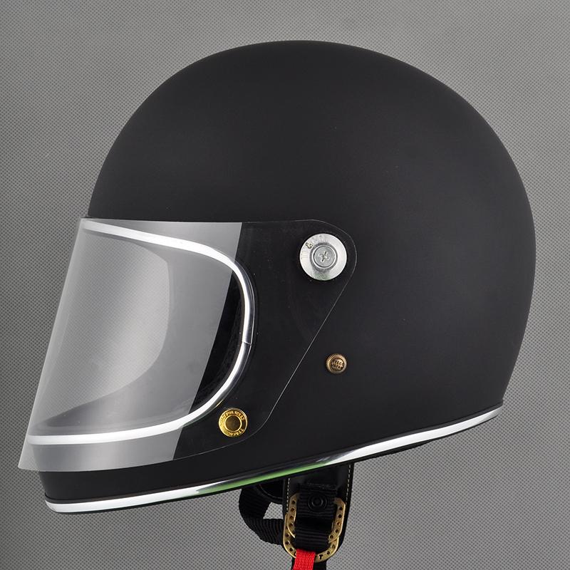 Vintage style full face motorcycle helmet with face protection for men and women, retro helmets with Japan Kirk & Co lenses
Vintage style full face motorcycle helmet with face protection for men and women, retro helmets with Japan Kirk & Co lenses