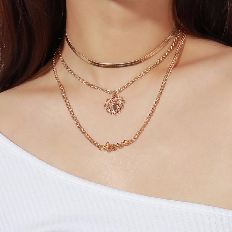 Boho Heart Flower Choker Necklaces For Women Girl Statement Multilayer Hollow Cross Necklace Love Female Jewelry Wholesale
Boho Heart Flower Choker Necklaces For Women Girl Statement Multilayer Hollow Cross Necklace Love Female Jewelry Wholesale