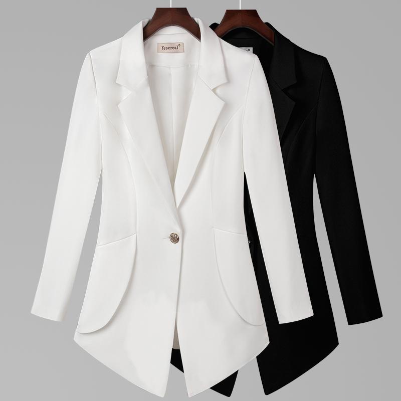 Plus Size 6XL 7XL 2020 Women' Blazer Long Sleeve Blazers One Button Slim Office Lady Jackets Female Tops Suit Blazer Femme R670, White
Plus Size 6XL 7XL 2020 Women' Blazer Long Sleeve Blazers One Button Slim Office Lady Jackets Female Tops Suit Blazer Femme R670, White