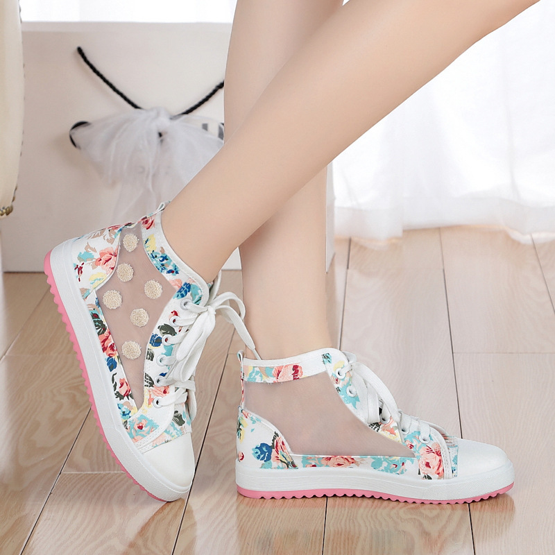 Spring Parent-child Lace Edge Canvas Wild Skate Summer Cool Casual Shoes Kids Girls 201113