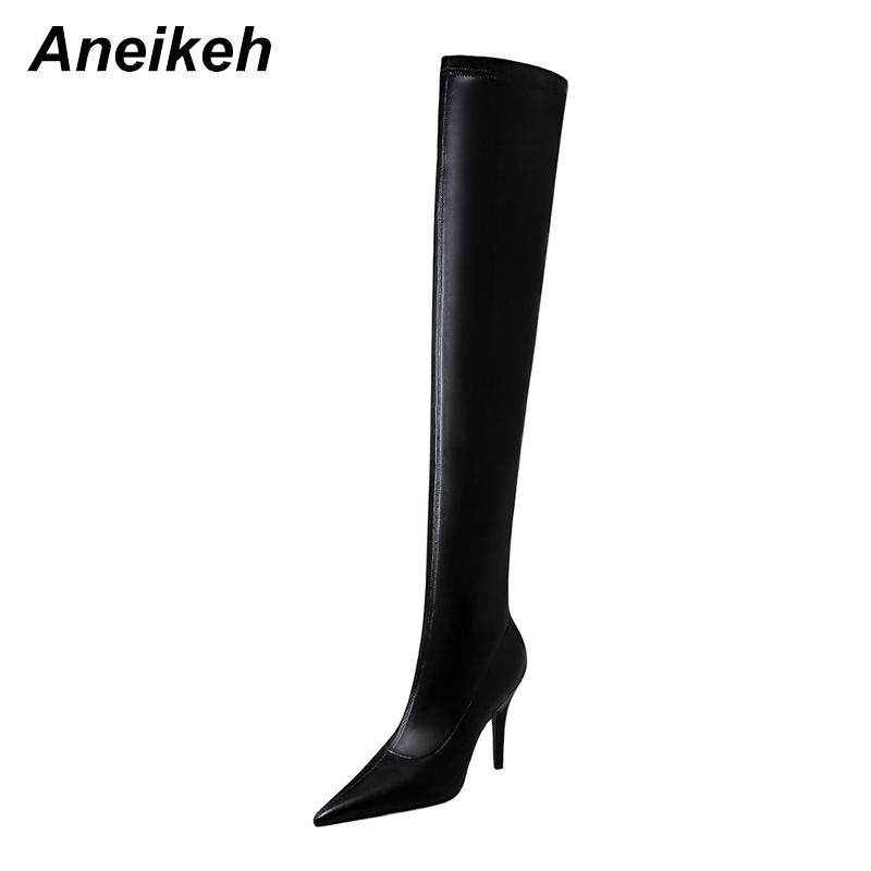 Aneikeh PU Over-The-Knee Boots 2020 NEW Spring/Autumn Sewing Patchwork Solid Pointed Toe High-Heeled Women's Riding, Equestrian, No insideam-black
Aneikeh PU Over-The-Knee Boots 2020 NEW Spring/Autumn Sewing Patchwork Solid Pointed Toe High-Heeled Women's Riding, Equestrian, No insideam-black