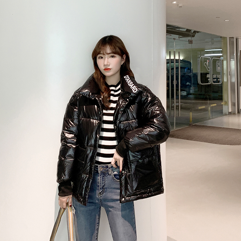 Glossy female Korean version of the loose winter ins light bread down cotton coat 201019