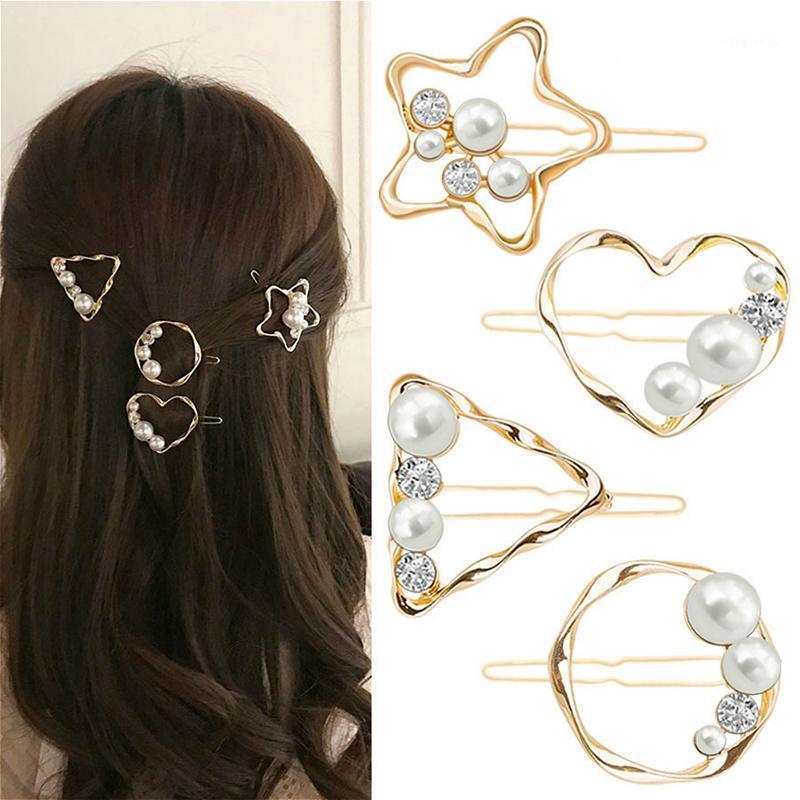 Hair Clips & Barrettes Aesthetic Simulated Pearl Pin For Women Fashion Geometric Star Heart Headwear Hairpins Girls Accessories, Golden;silver
Hair Clips & Barrettes Aesthetic Simulated Pearl Pin For Women Fashion Geometric Star Heart Headwear Hairpins Girls Accessories, Golden;silver
