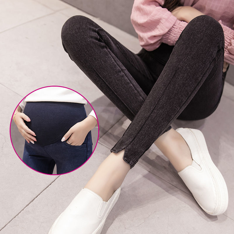 M-3XL Winter Warm Maternity Jeans for Pregnant Women Pregnant Pants Pregnancy Clothes Spring Summer Maternity Pant Plus Size LJ201114