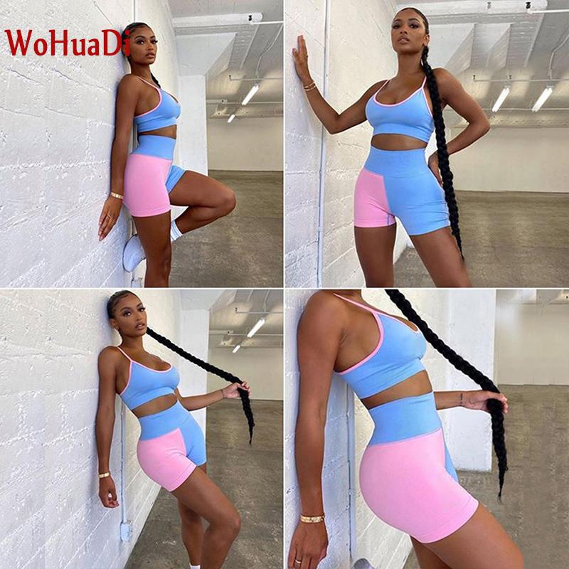 WOHUADI 2021 Sexy Women's Clothing Yoga Shorts Set Gym Workout Suit Fitness Sport Bra + Leggings Female Sportswear Athletic, Blue set
WOHUADI 2021 Sexy Women's Clothing Yoga Shorts Set Gym Workout Suit Fitness Sport Bra + Leggings Female Sportswear Athletic, Blue set