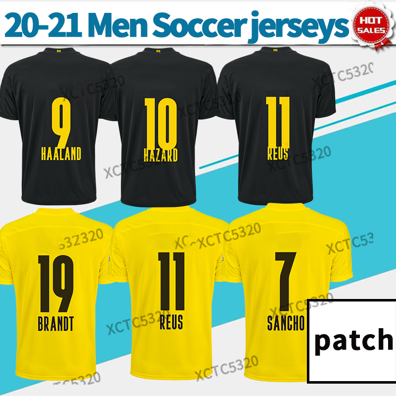 Dortm HAALAND REUS BRANDT soccer jerseys 20 21 Men soccer shirt home yellow away black Customized football shirt, Black;yellow
Dortm HAALAND REUS BRANDT soccer jerseys 20 21 Men soccer shirt home yellow away black Customized football shirt, Black;yellow