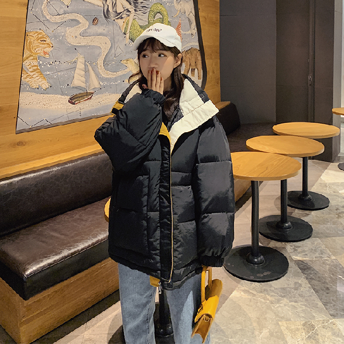 Zqlz Oversized Winter Jacket Women Thick Warm Hooded Coat Female Loose Casual Padded Short Jackets Outwear Parka Mujer 201019