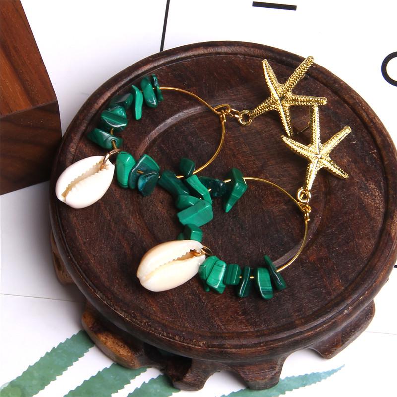 Boho Shell Stone Chips Pendants Earrings For Women Gold Starfish Charm Earrings Femme Fashion jewelry Brincos Geometric Eardrops
Boho Shell Stone Chips Pendants Earrings For Women Gold Starfish Charm Earrings Femme Fashion jewelry Brincos Geometric Eardrops