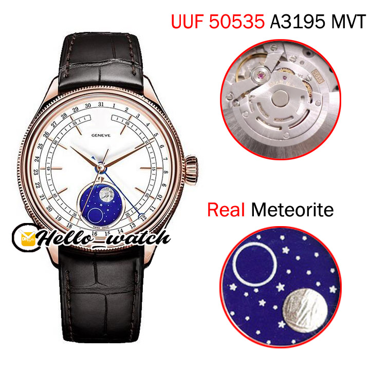 New Cellini Moon Phase 50535 CAL A3195 Automatic Mens Watch Rose Gold Caes White Dial Brown Leather (Correct Function) Watches Hello_watch, Custom waterproof service
New Cellini Moon Phase 50535 CAL A3195 Automatic Mens Watch Rose Gold Caes White Dial Brown Leather (Correct Function) Watches Hello_watch, Custom waterproof service