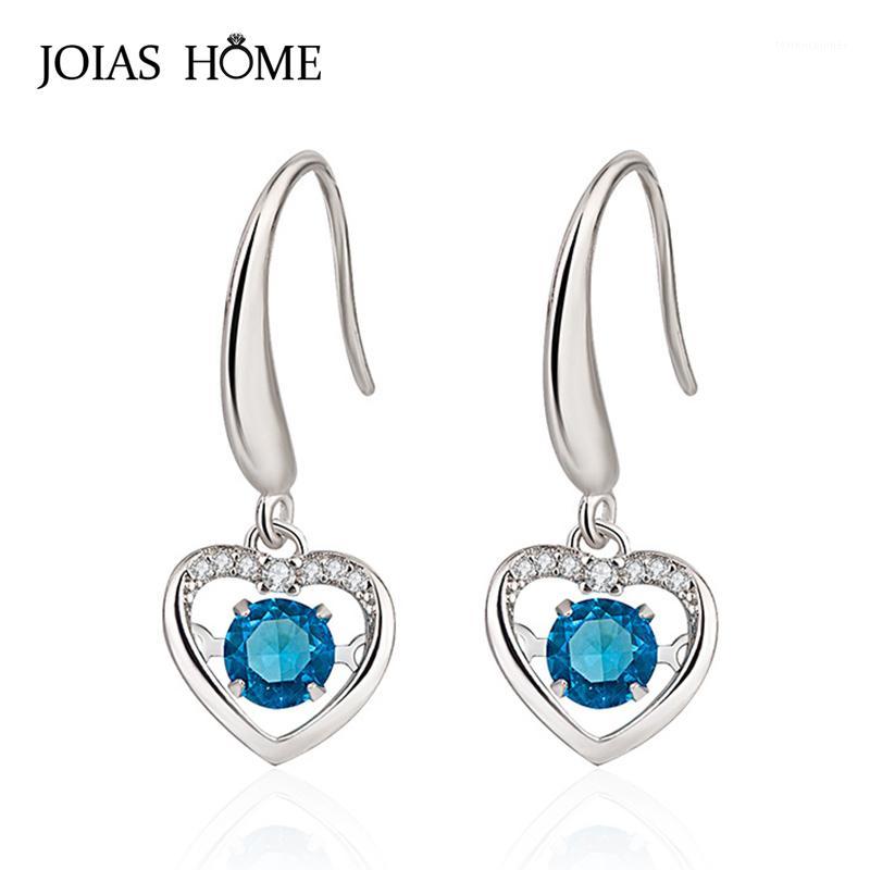 Dangle & Chandelier JoiasHome Korean 925 Sterling Silver Drop Earrings For Woman With Blue Heart Shaped Sapphire Gemstones Women Party Whole
Dangle & Chandelier JoiasHome Korean 925 Sterling Silver Drop Earrings For Woman With Blue Heart Shaped Sapphire Gemstones Women Party Whole