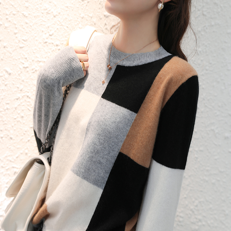 2021 High quality Retail Women Shirts Oneck 65% Cashmere and 35% Wool Mixed Jumper Yarn New Arrival Female Pullovers Winter LBO6, Black
2021 High quality Retail Women Shirts Oneck 65% Cashmere and 35% Wool Mixed Jumper Yarn New Arrival Female Pullovers Winter LBO6, Black