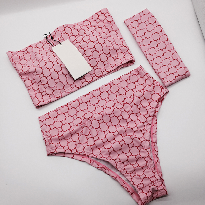 Pink Three Piece Set Bikini INS Fashion Full Letter Printed Swimsuit Sexy Breast Wrap Bathing Suit
Pink Three Piece Set Bikini INS Fashion Full Letter Printed Swimsuit Sexy Breast Wrap Bathing Suit