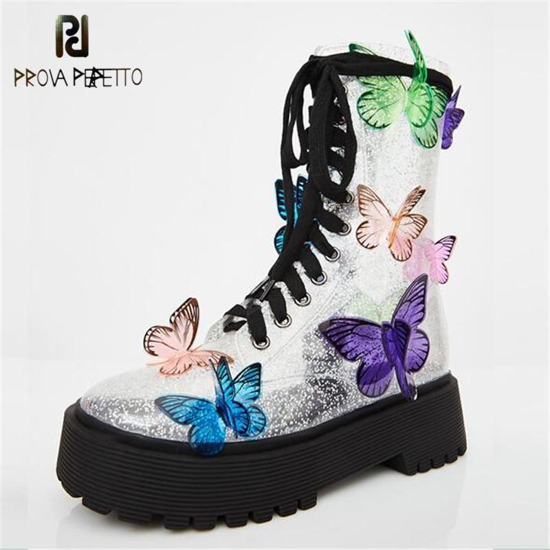 Prova Perfetto Girl Butterfly Appliques Cross-tied Boots Woman Transparency Thick Bottom Platform Boot Colour Mixture Wing Shoes1, Multi
Prova Perfetto Girl Butterfly Appliques Cross-tied Boots Woman Transparency Thick Bottom Platform Boot Colour Mixture Wing Shoes1, Multi