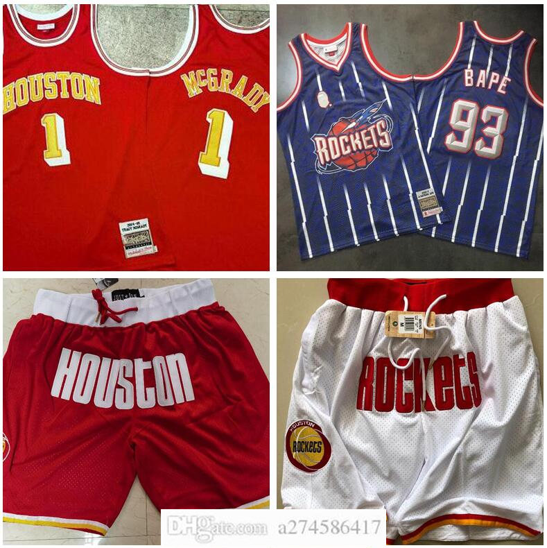 Men's basketball Houston Rocketsn 1 Tracy McGrady M&N 2004-05 red Hardwoods Classic retro Jersey and short, Black;red
Men's basketball Houston Rocketsn 1 Tracy McGrady M&N 2004-05 red Hardwoods Classic retro Jersey and short, Black;red