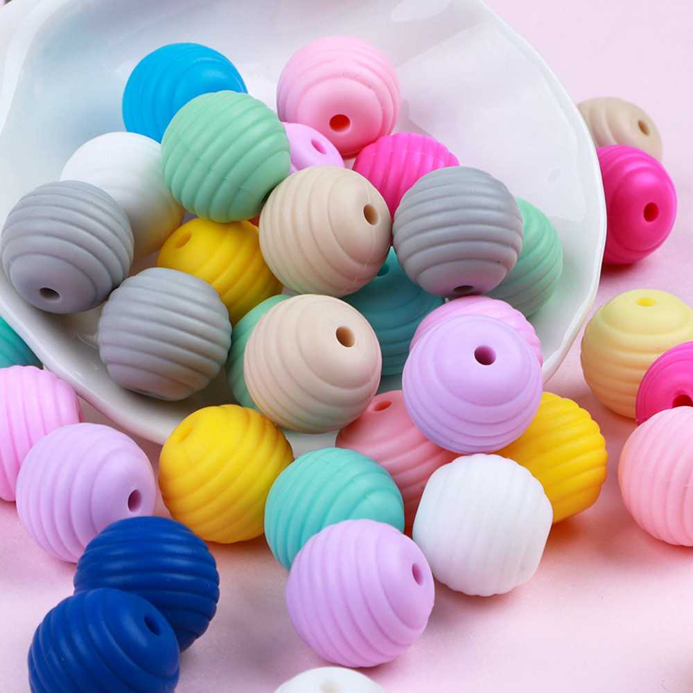 TYRY.HU 20pc/lot Teething Beads 13mm Screw Food Grade Silicone Teething Accessories BPA FREE Nursing Silicone Beads Y1221