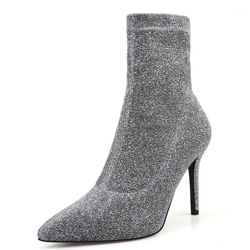 Autumn and winter new pointed toe stiletto sock boots women's daily high heels short boots women1, Black
Autumn and winter new pointed toe stiletto sock boots women's daily high heels short boots women1, Black
