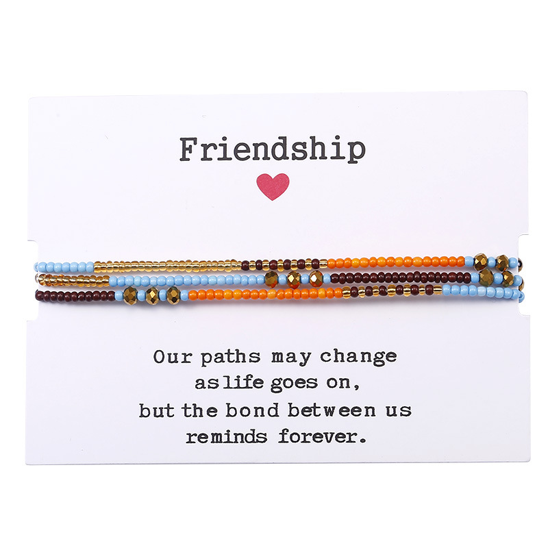 Bohemian Style Multilayered Crystal Glass Beads Strands Bracelet Colorful Summer Beach Jewelry