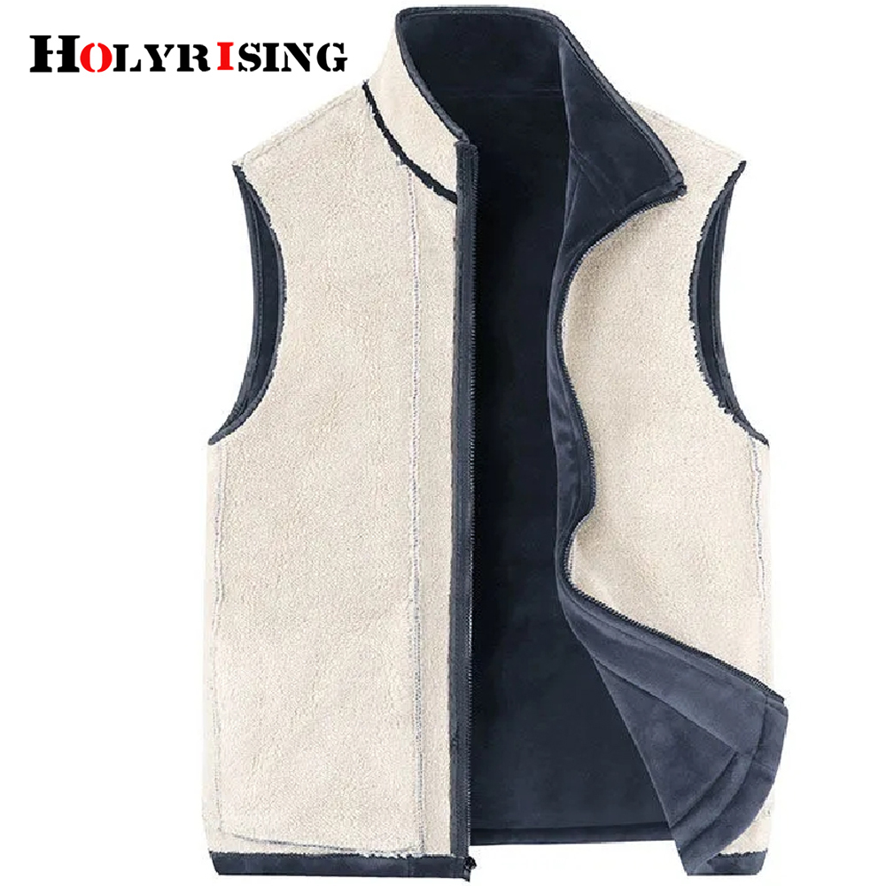 6XL men winter vest Lamb cashmere vest casual fashion winter coat Men Warm Sleeveless Jacket Male wool vest man Winter 19393 201120