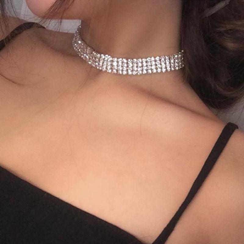 StoneFans Rhinestone Simple Choker Necklace Women Gem Statement Luxury Collares Crystal Chokers Chocker Chain Office Jewellery
StoneFans Rhinestone Simple Choker Necklace Women Gem Statement Luxury Collares Crystal Chokers Chocker Chain Office Jewellery