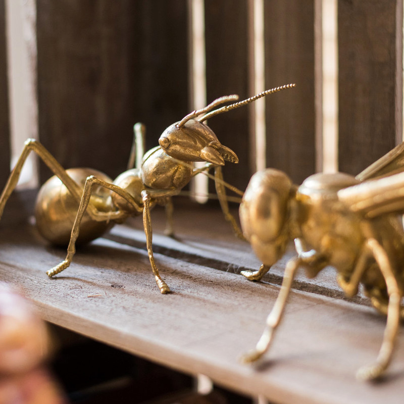 Giant insect ornaments resin crafts bee sting ants art golden neoclassical decoracion hogar home decoration accessories modern LJ200904