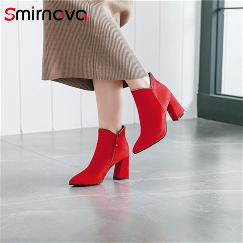 Smirnova TOP popular ladies shoes 2020 elegant pointed toe flock woman boots red super high heels ankle boots autumn lady1, Black
Smirnova TOP popular ladies shoes 2020 elegant pointed toe flock woman boots red super high heels ankle boots autumn lady1, Black