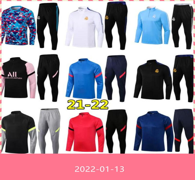 

2022 Mens madrid soccer tracksuit 21 22 football training suit jogging 2021 chandal futbol survetement footl, 18