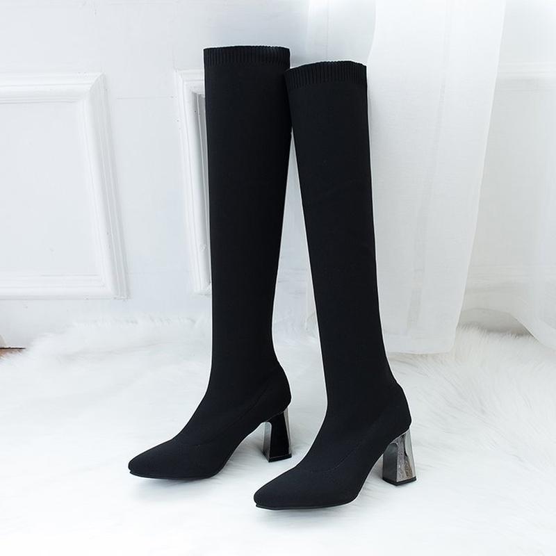 Spring Autumn 2020 Women Boots Stretch Fabric Over-the-Knee Luxury Shoes Women Designers Fashion Slip-on Pointed Ladies Shoes, Black
Spring Autumn 2020 Women Boots Stretch Fabric Over-the-Knee Luxury Shoes Women Designers Fashion Slip-on Pointed Ladies Shoes, Black