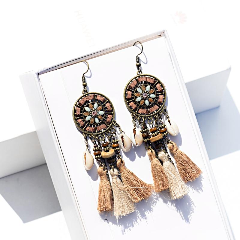 2020 Handmade Tassel&Shell Earrings For Women Bohemia Ethnic Vintage Boho Fringe Dreamcatcher Earring Charm Jewelry Dropshipping
2020 Handmade Tassel&Shell Earrings For Women Bohemia Ethnic Vintage Boho Fringe Dreamcatcher Earring Charm Jewelry Dropshipping