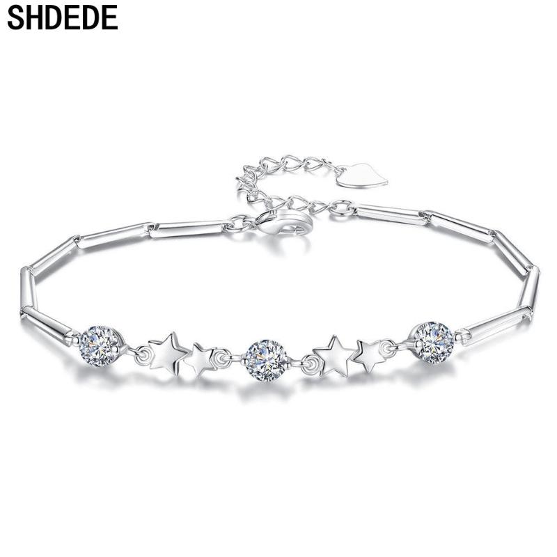 SHDEDE Stars Charm Bracelet For Women White Pink Cubic Zirconia Wedding Party Fashion Jewelry Casual Romantic Cute Gifts -WH
SHDEDE Stars Charm Bracelet For Women White Pink Cubic Zirconia Wedding Party Fashion Jewelry Casual Romantic Cute Gifts -WH