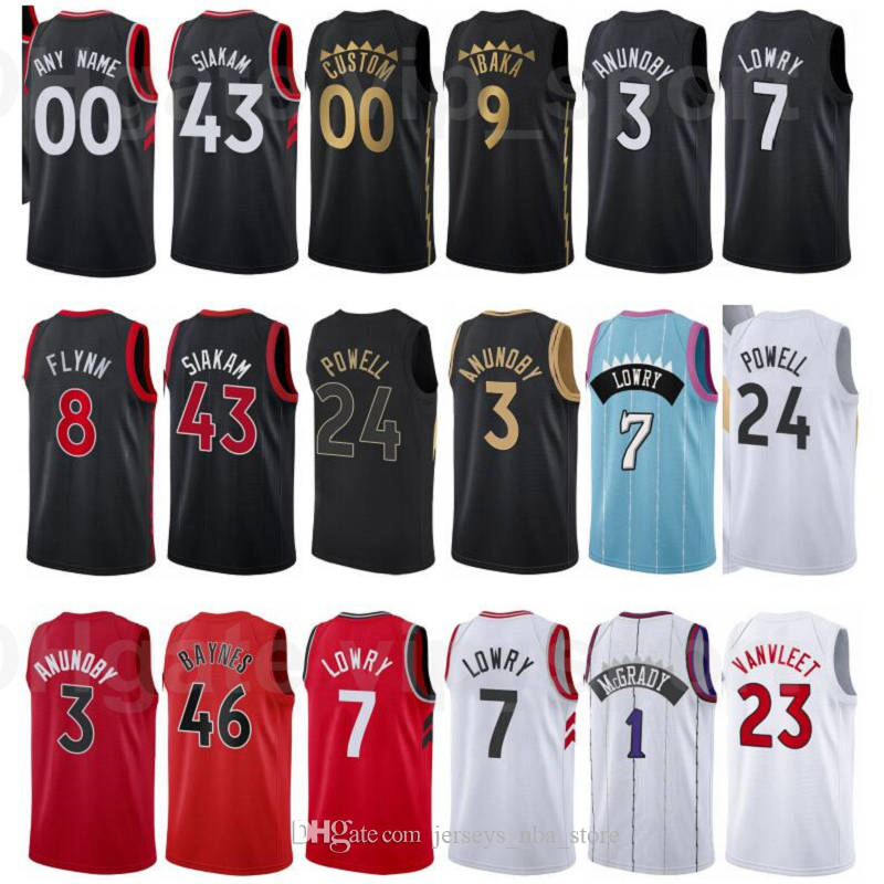 Print Basketball Tracy McGrady Jersey 1 Matt Thomas 21 Terence Davis 0 Chris Boucher 25 Aron Baynes 46 Vince Carter City Earned Edition