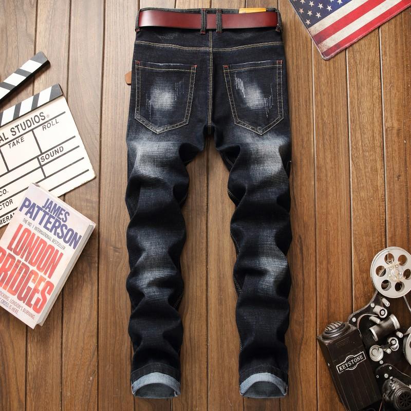 Men's Jeans 2021 Men Denim Pencil Pant Embroidery Stretch Red Rose Dragon Mens Casual Slim Trouser Power Man Club Hip Hop Cool Punk Jean