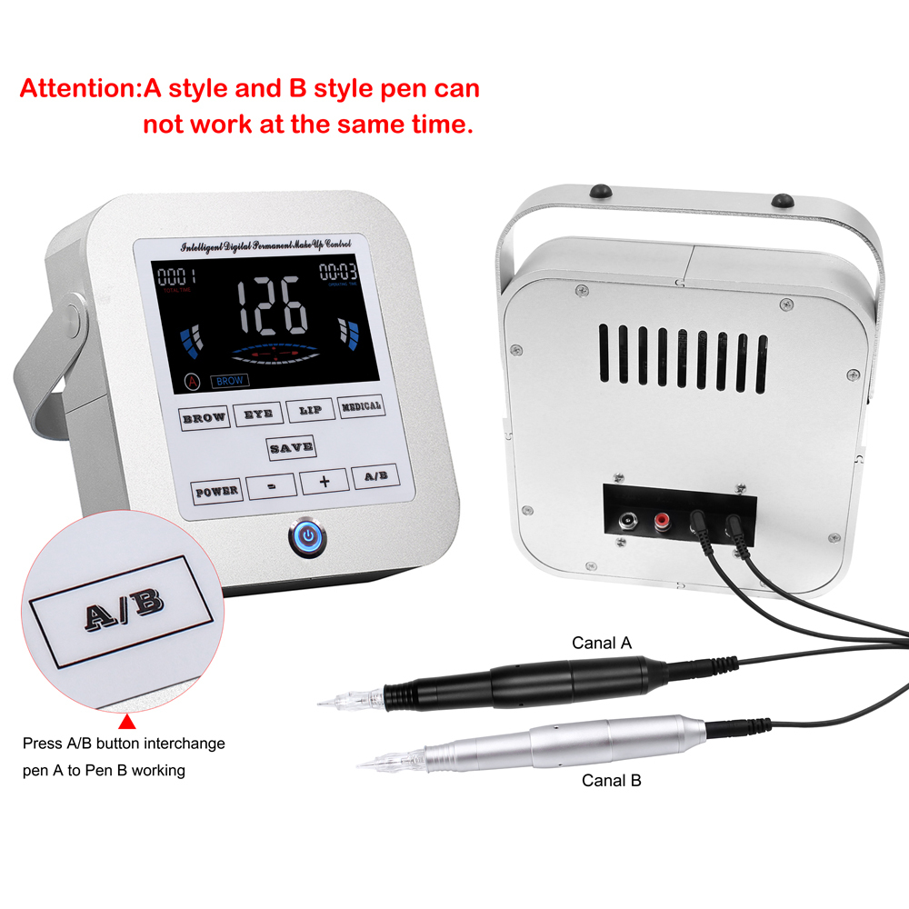 BIOMASER Permanent Makeup Rotary Machine Eyebrow Tattoo Kits Professional Pen Eyebrow Eyeliner Lip Tattoo Set 201112